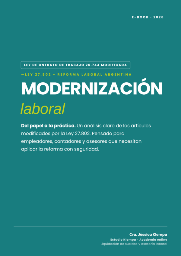 Ebook - Ley de modernización laboral